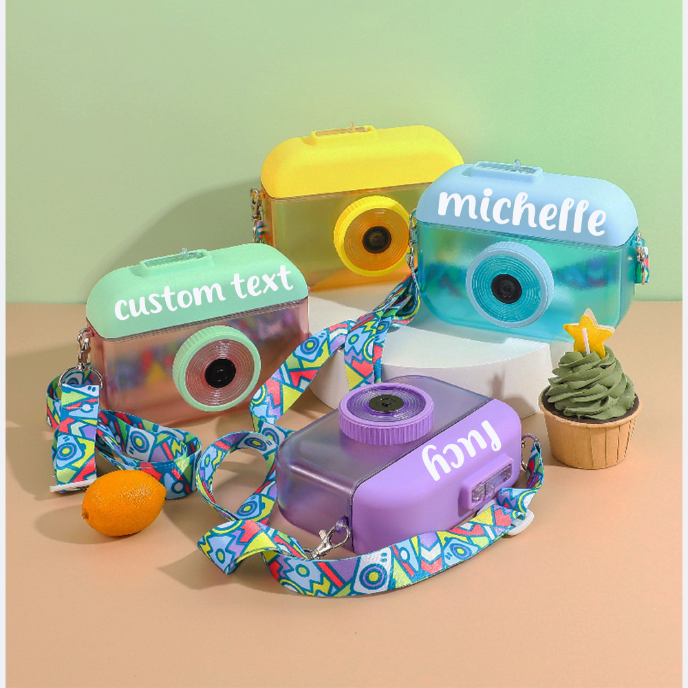 Sports Equipment In School - Gepersonaliseerde cartoon camera waterfles met aangepaste