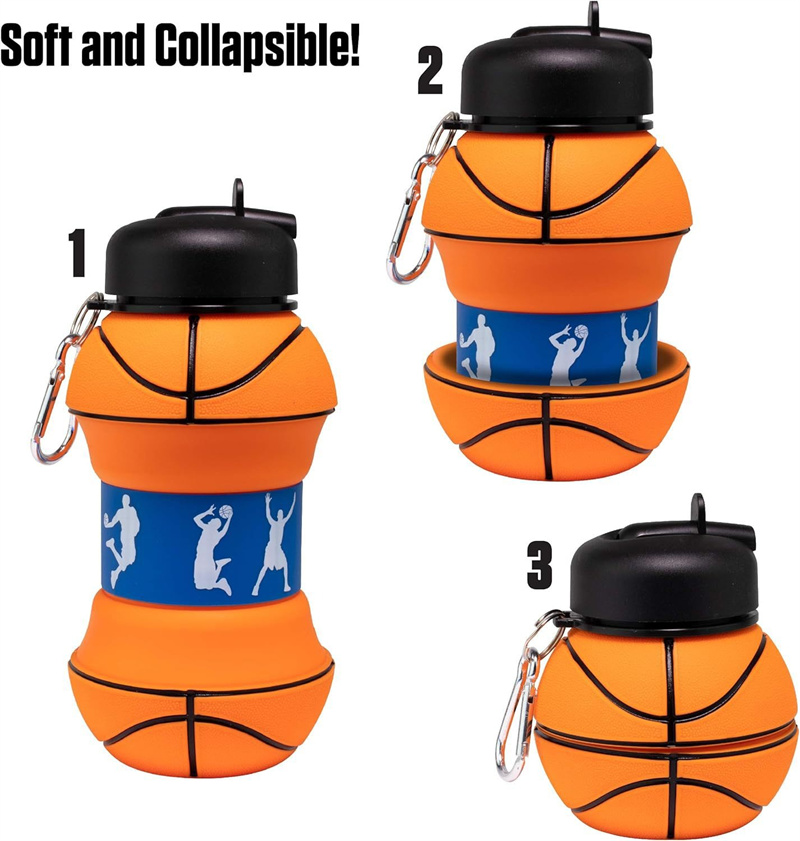 Sports Equipment In School - Opvouwbare waterfles Campingbekers Mok Buitensporten Basketbal